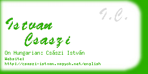 istvan csaszi business card