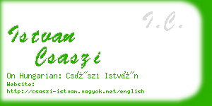 istvan csaszi business card